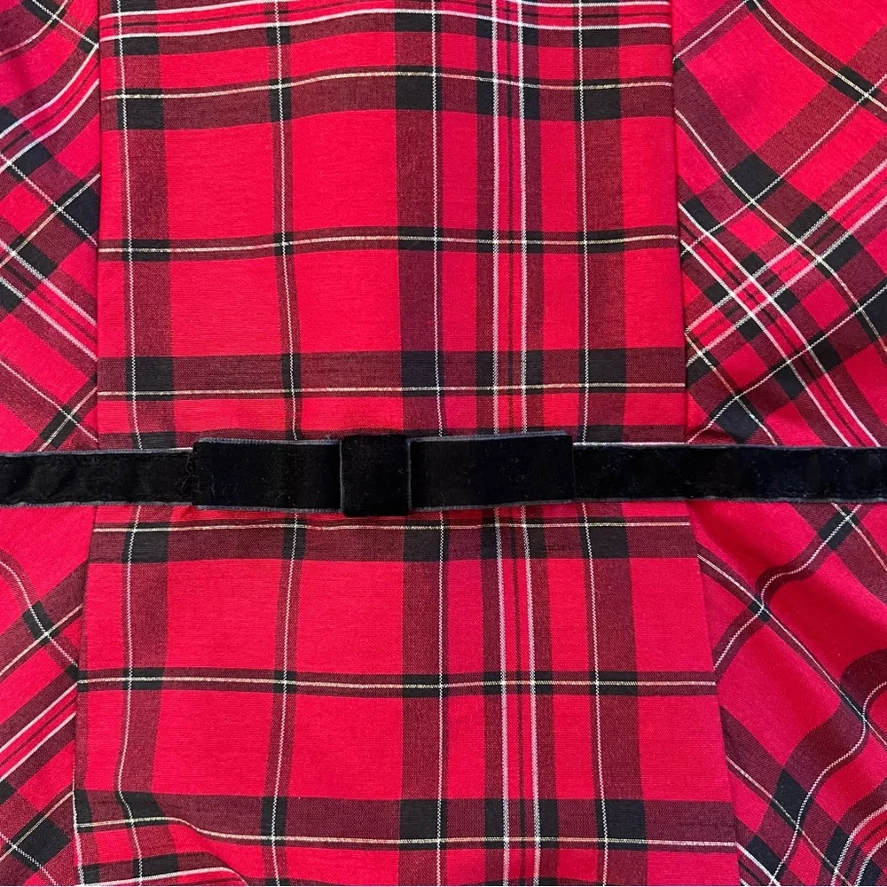 Gymboree Very Merry red plaid drop waist dress